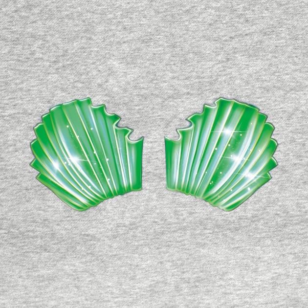 Shell mermaid bra (light green) by xsaxsandra